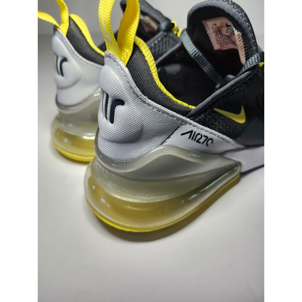 Nike Kids’ Air Max 270 Black Yellow Sz 5.5Y Mesh Athletic Sneaker - Picture 15 of 16